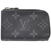 Pre-owned Canvas wallets Louis Vuitton Vintage , Black , Dames