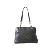 Pre-owned Leather chanel-bags Chanel Vintage , Black , Dames