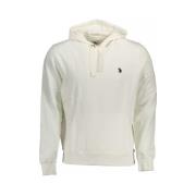 Witte Katoenen Hoodie voor Mannen U.s. Polo Assn. , White , Heren