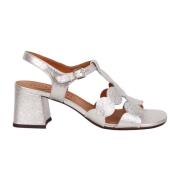 Zilver-tone Blokhak Sandalen Chie Mihara , Gray , Dames