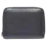 Pre-owned Leather wallets Louis Vuitton Vintage , Black , Dames