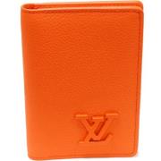 Pre-owned Canvas wallets Louis Vuitton Vintage , Orange , Heren