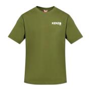 T-shirt met bedrukt logo Kenzo , Green , Heren