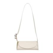 Mini Cannolo Logo Print Schoudertas Jil Sander , Beige , Dames