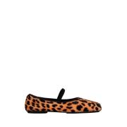 Luipaardprint Ballerina Schoenen Tory Burch , Brown , Dames