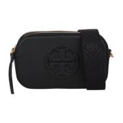 Mini Miller Schoudertas met Logo Tory Burch , Black , Dames