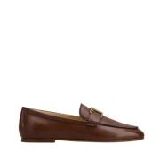 Bruin leren mocassin platte schoenen Tod's , Brown , Dames