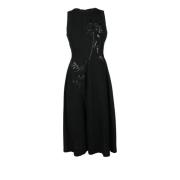 Elegante Katoenmix Jurk Brunello Cucinelli , Black , Dames