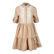 Katoenen jurk voor vrouwen Ermanno Scervino , Beige , Dames