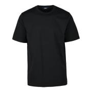 Katoen Elastaan T-shirt Herno , Black , Heren