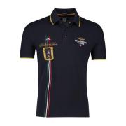 Donkerblauw poloshirt korte mouw Aeronautica Militare , Blue , Heren