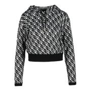 Casual Sweatshirt met Polyestermix Guess , Black , Dames