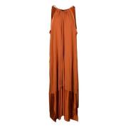 Elegante Damesjurk Viscose Elastaan Max Mara , Brown , Dames