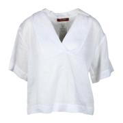 Ramie Blouse Max Mara Studio , White , Dames