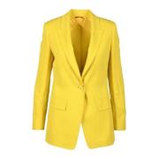 Linnen Blend Jas Max Mara Studio , Yellow , Dames