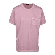 Katoenen T-shirt Fay , Pink , Heren