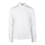 Katoenen Polo Shirt Fedeli , White , Heren