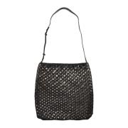 Leren handtas Alysi , Black , Dames