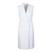 Linnen Blend Jas Max Mara Studio , White , Dames