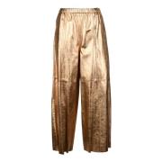 Leren Broek 100% Echt Alysi , Brown , Dames