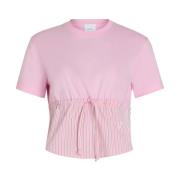 Gestreept Roze Crew Neck T-shirt Patou , Pink , Dames