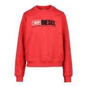 Katoenen Sweatshirt Diesel , Red , Dames