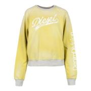 Katoenen Sweatshirt Diesel , Yellow , Dames