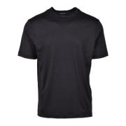 Zijde Katoen T-shirt Emporio Armani , Black , Heren