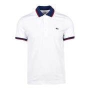 Katoen Elastaan Polo Shirt Lacoste , White , Heren