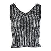 Katoenmix Mouwloze Top Max Mara , Black , Dames