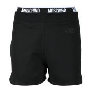 Katoen Elastaan Ondergoed Shorts Moschino , Black , Dames