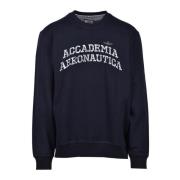 Militaire Stijl Katoenen Sweatshirt Aeronautica Militare , Blue , Here...