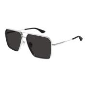 Zilver/Grijs Zonnebril Am0500S Alexander McQueen , Gray , Heren