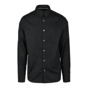 Katoen Elastaan Shirt Calvin Klein Jeans , Black , Heren