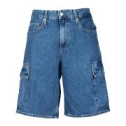 Denim Bermuda Shorts Calvin Klein Jeans , Blue , Heren