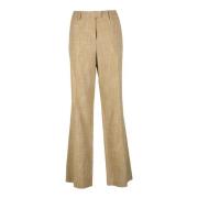 Elegante Viscose Polyester Broek Etro , Beige , Dames