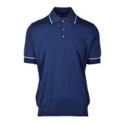 Katoenen Polo Shirt Brunello Cucinelli , Blue , Heren