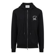 Zwarte slim fit katoenen sweatshirt met logoborduursel Iceberg , Black...