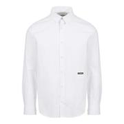 Wit slim fit overhemd met lange mouwen en patch Iceberg , White , Here...