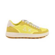 Casual Sneakers met Rubberen Zool Sun68 , Yellow , Heren