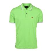 Katoen Elastaan Polo Shirt Peuterey , Green , Heren