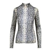 Elegante Blouse met Stretchstof Sportmax , Gray , Dames