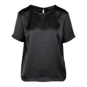 Elegante blouse van polyesterstof Max Mara Weekend , Black , Dames