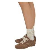 Tb.56 Suède Bruin Leren Sneakers Alohas , Brown , Dames