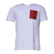 Leopard Print Crew Neck T-shirt Dolce & Gabbana , White , Heren