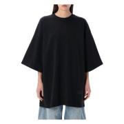 Zwart Gewassen Oversized T-shirt Alexander Wang , Black , Dames