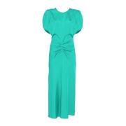 Groene Jurk met Plooien Victoria Beckham , Green , Dames