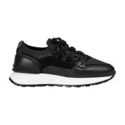 Dames leren, suède en technische stof sneaker | zwart Doucal's , Black...