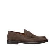 Heren suède Penny loafer | donkerbruin Doucal's , Brown , Heren