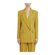 Wollen Blazer Jas Elisabetta Franchi , Yellow , Dames